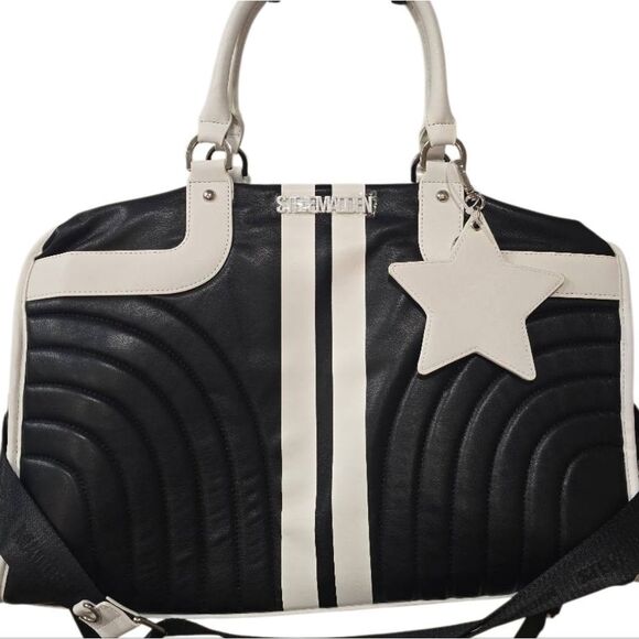 Steve Madden BSaints Duffel Bag- Black/White